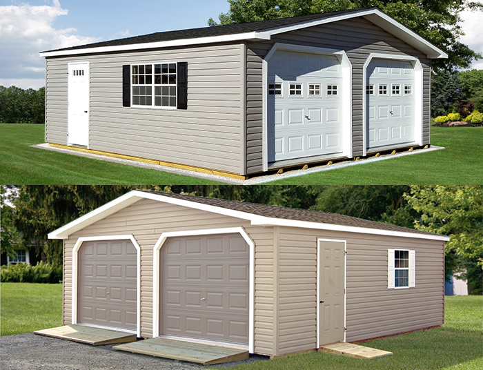 Custom Order a Two-Car Modular Garage at Elizabethtown Pine Creek Structures of Elizabethtown