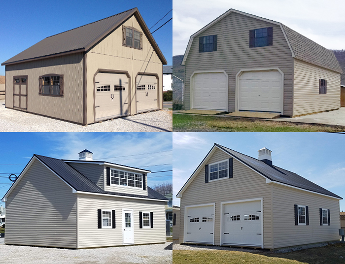 Custom Order a 2-Story 2-Car Modular Garage at Elizabethtown Pine Creek Structures of Elizabethtown