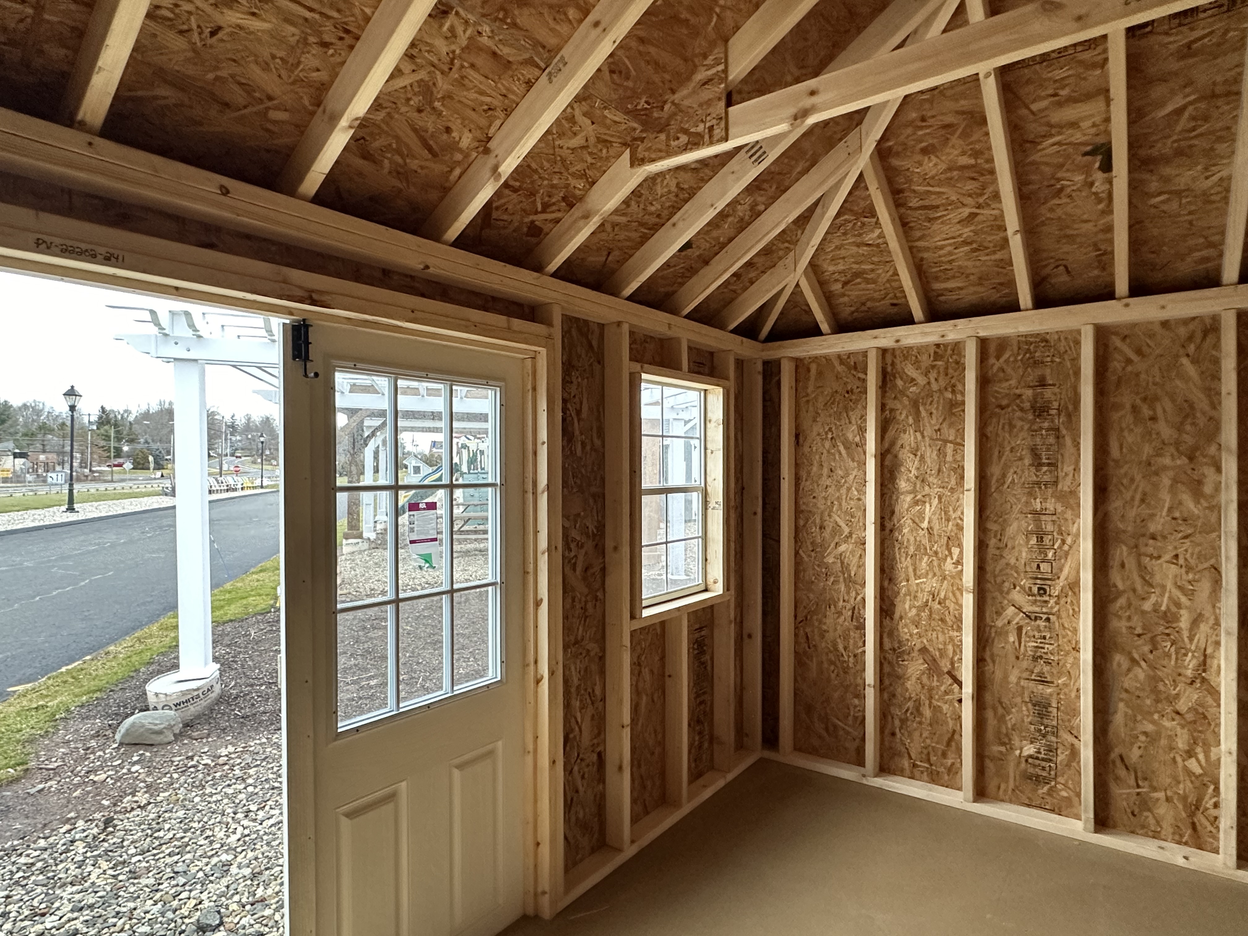 Double 9 light Double Door on a Shed in CT by Pine Creek Structures of Berlin