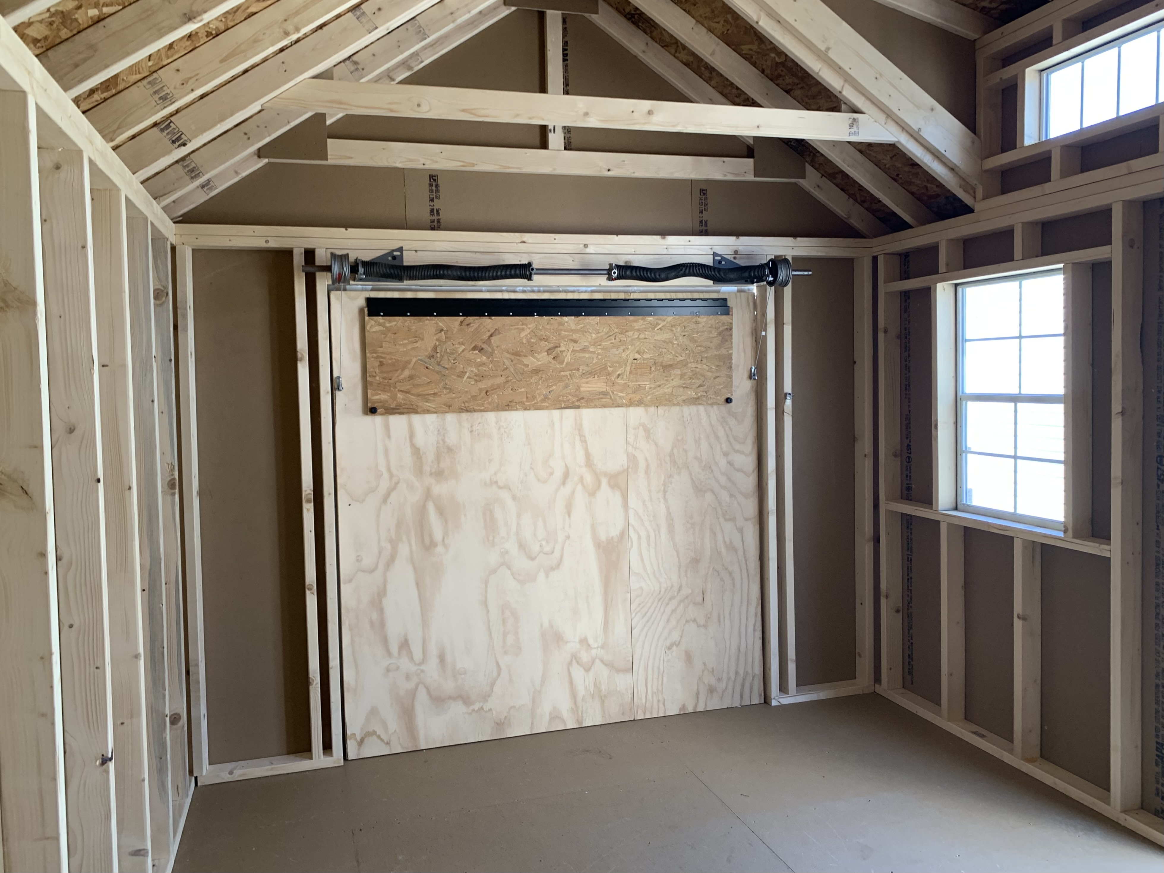 Rampage Door on a shed by Pine Creek Structures