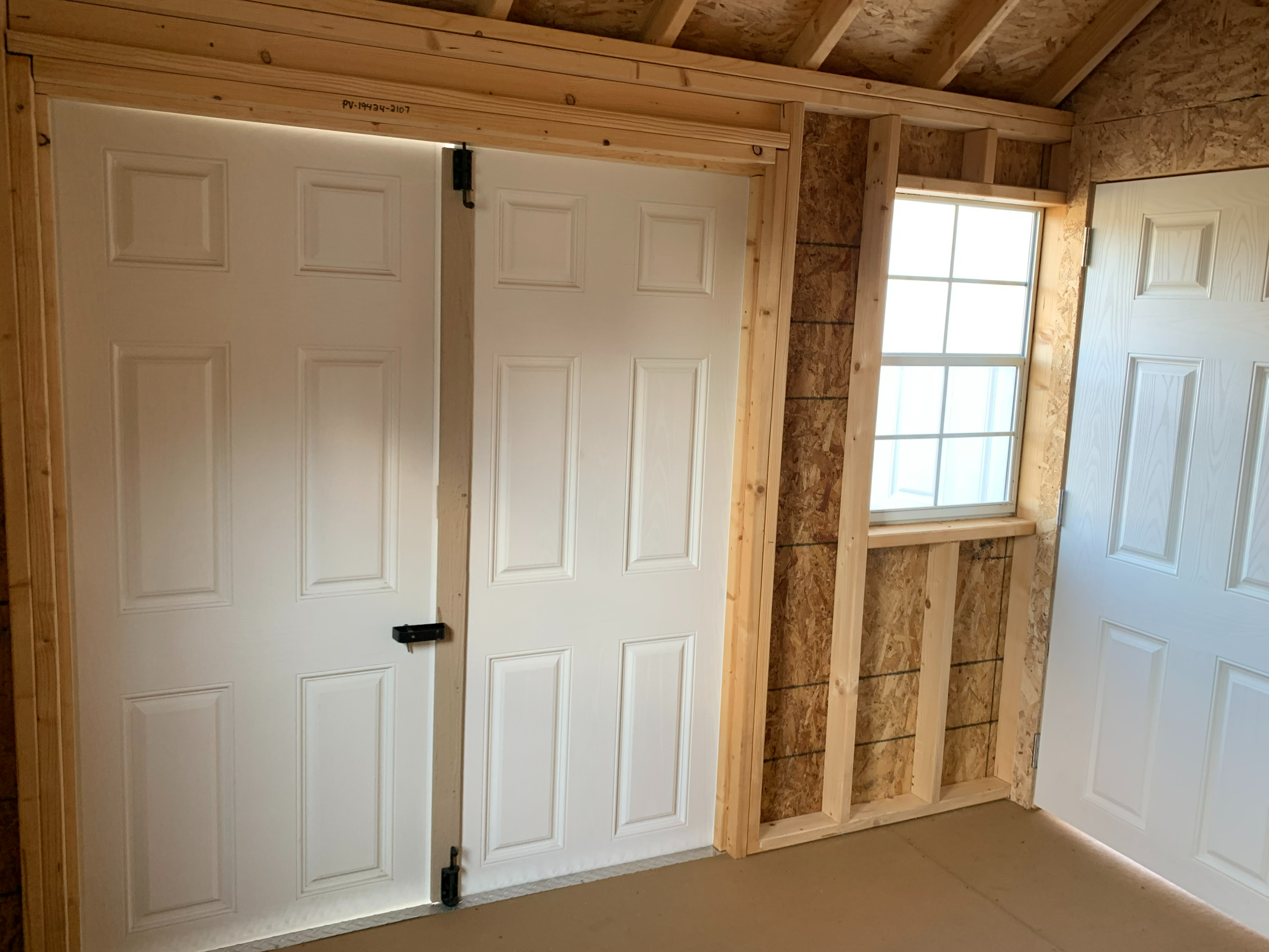 Double Fiberglass Doors on a Shed by Pine Creek Structures of Berlin CT