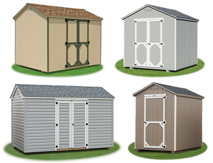 Custom Order a Madison Series (economy) peak style storage shed from Pine Creek Structures of Elizabethtown