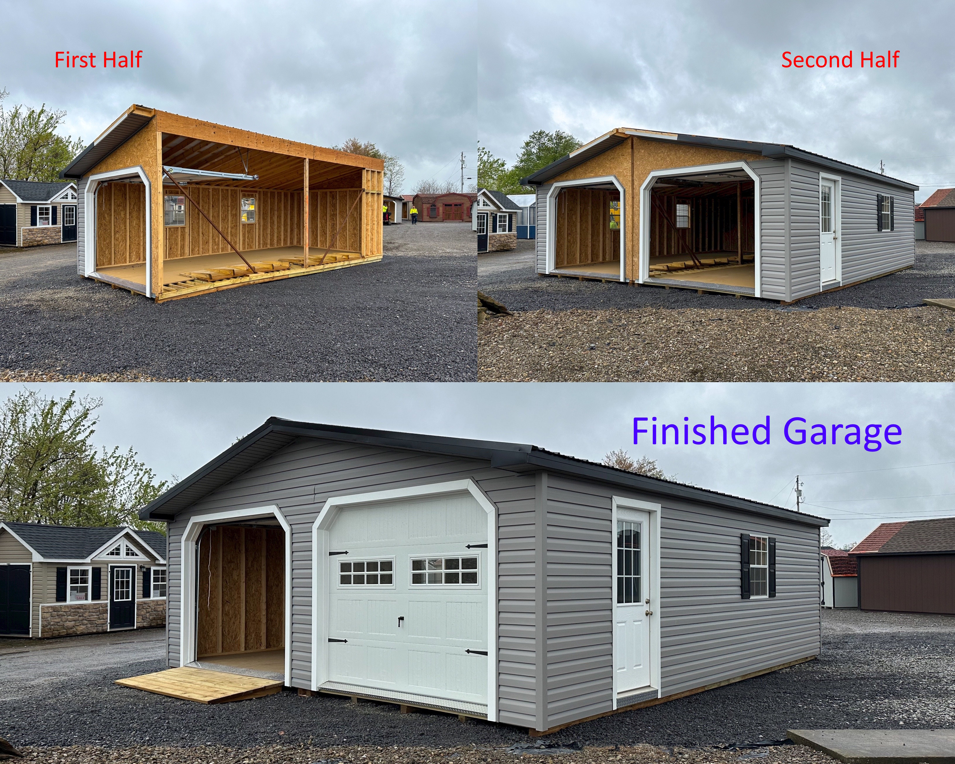 24x28 Two-Car Modular Garage