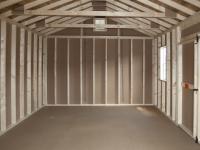 12x20 Front Entry Peak Prefab Storage Shed Interior