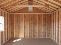 12x16 Peak Style Storage Shed Interior