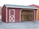 10x20 Run In Barn with Tack Room